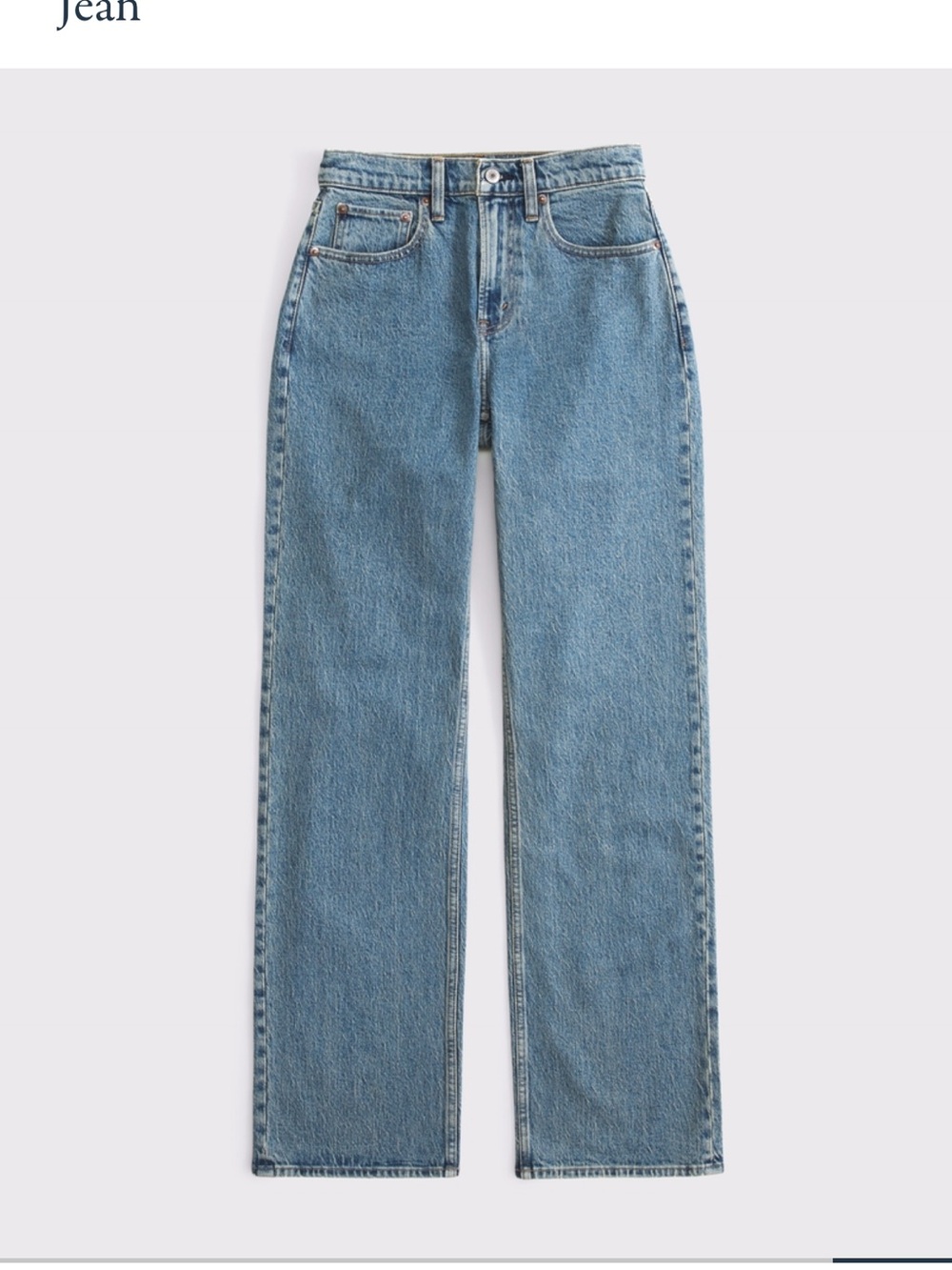 Abercrombie & Fitch Light Blue High-Rise Straight Jeans